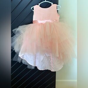 Etsy high low tutu satin dress. Size 12m. Worn only once!